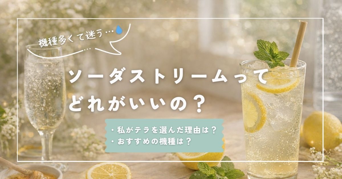 ソーダストリームどれがいい？私がテラを選んだ理由やおすすめの機種を紹介