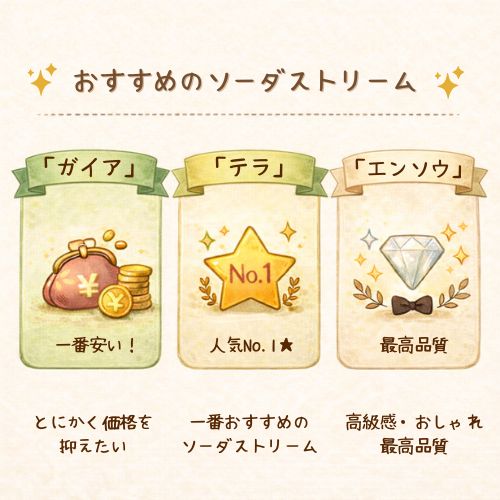 図：おすすめのソーダストリーム図解