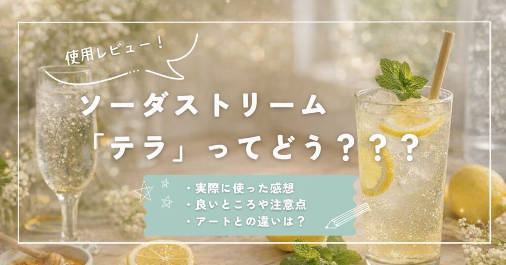 【使用レビュー】ソーダストリームテラってどう？ 実際に使った感想や良いところや注意点、アートととの違いを解説