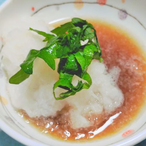 めんつゆ×大根おろし（大葉はあってもなくても）